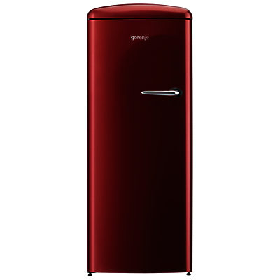 Gorenje ORB153 Freestanding Fridge, A+++ Energy Rating, Left-Hand Hinge, 60cm Wide Burgundy